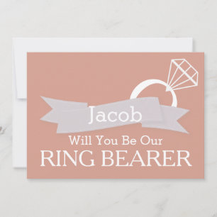 Chalkboard Will You Be Our Ring Bearer Invitation