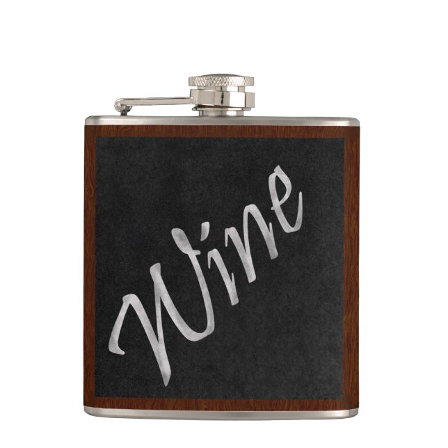 Chalkboard Wine Flask (Front)