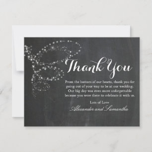 Chalkboard Winter Snowflake Thank You Card