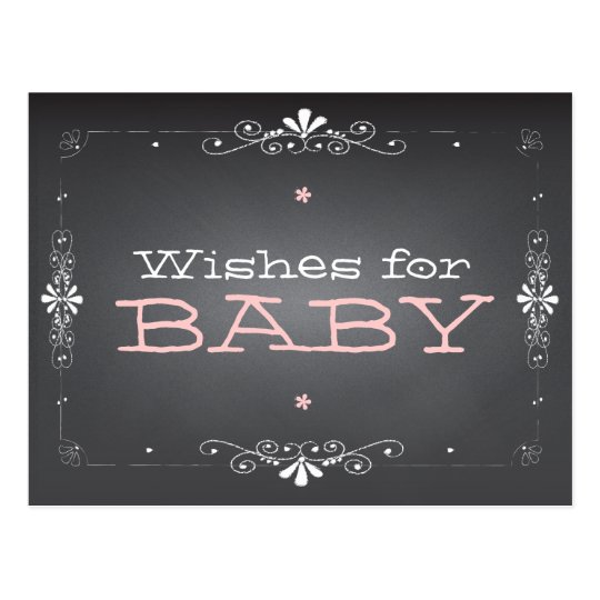Chalkboard Wishes for Baby Shower Activity Card