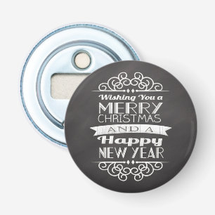 Chalkboard Wishing You Merry Christmas Bottle Opener