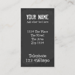 Chalkboard With Chalk Text Effect Business Card