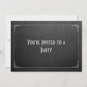 Chalkboard with Famcy Border Generic Party Invitation