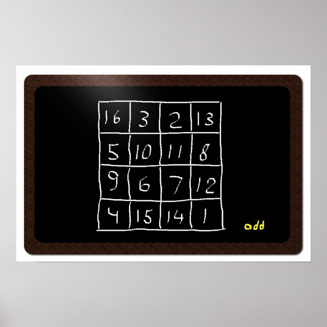 chalkboard with magic square poster (Front)