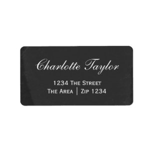 Chalkboard With White Text Label