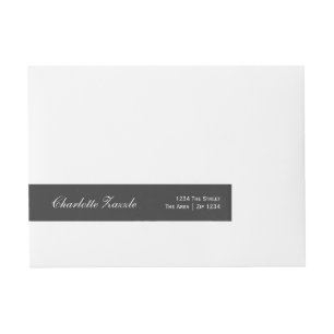 Chalkboard With White Text Wraparound Address Label