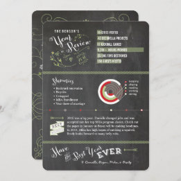 Chalkboard Year in Review Photo Cards - Christmas