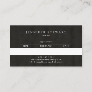 Chalkboard   Your Logo   Business Monogram Appointment Card
