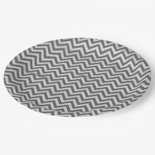 Chalkboard Zig Zag Paper Plate