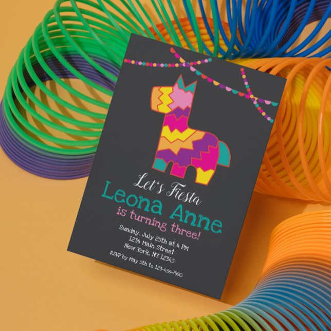 ChalkboardPinata Fiesta Birthday Invitation Piñata (Creator Uploaded)