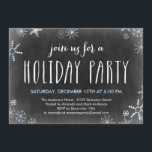 Chalked Snowflakes Holiday Party Invitation<br><div class="desc">These stylish holiday party invitations add a modern and elegant touch to your holiday celebration. Design © www.berryberrysweet.com</div>