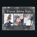 Chalked Snowflakes Holiday Photo Card<br><div class="desc">Celebrate the season with this modern and stylish holiday card from Berry Berry Sweet. Visit WWW.BERRYBERRYSWEET.COM for more of our stylish holiday collections.</div>