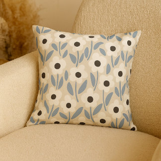 Chalkflower Garden Blue Winter Vibe Cushion