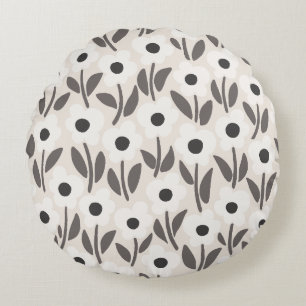 Chalkflower Garden Calm Neutral Round Cushion