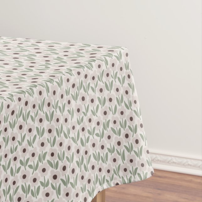 Chalkflower Garden Muted Berry Mix Tablecloth (In Situ)
