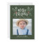 Chalky Brush Script Christmas Hollies Photo Green