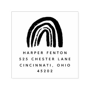 Chalky Rainbow Self Inking Return Address Stamp