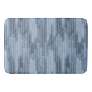 Chalky Textured Abstract in Denim Blue Bath Mat