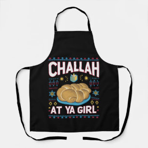 Challah At Ya Girl Funny Hanukkah Food Chanukah Apron