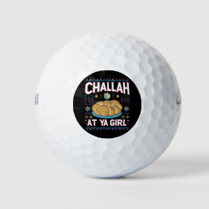 Challah At Ya Girl Funny Hanukkah Food Chanukah Golf Balls