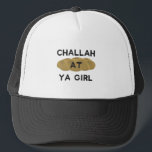 Challah At Ya Girl Trucker Hat<br><div class="desc">Features "Challah at Ya Girl" and makes a perfect Hanukkah or Bat mitzvah gift!</div>