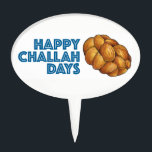 Challah Bread Happy Hanukkah Chanukah Holiday Cake Topper<br><div class="desc">Cake pick features an original marker illustration of a classic loaf of braided challah bread,  with HAPPY CHALLAH DAYS in a fun font. Perfect for Hanukkah holiday cake decorating! 

Don't see what you're looking for? Need help with customisation? Click "contact this designer" to have something created just for you!</div>