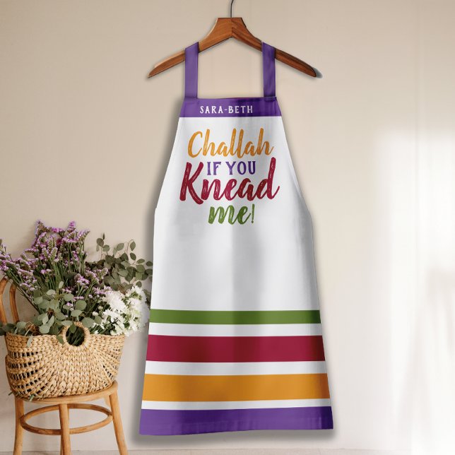 Challah if you Knead Me Kosher Kitchen Humour Apron (Creator Uploaded)
