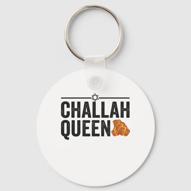 Challah Queen Funny Hanukkah Jewish Holiday Gift Key Ring (Front)