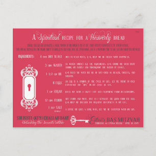Challah Recipe Postcards
