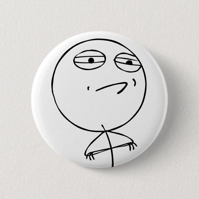 Challenge Accepted Guy button (Front)