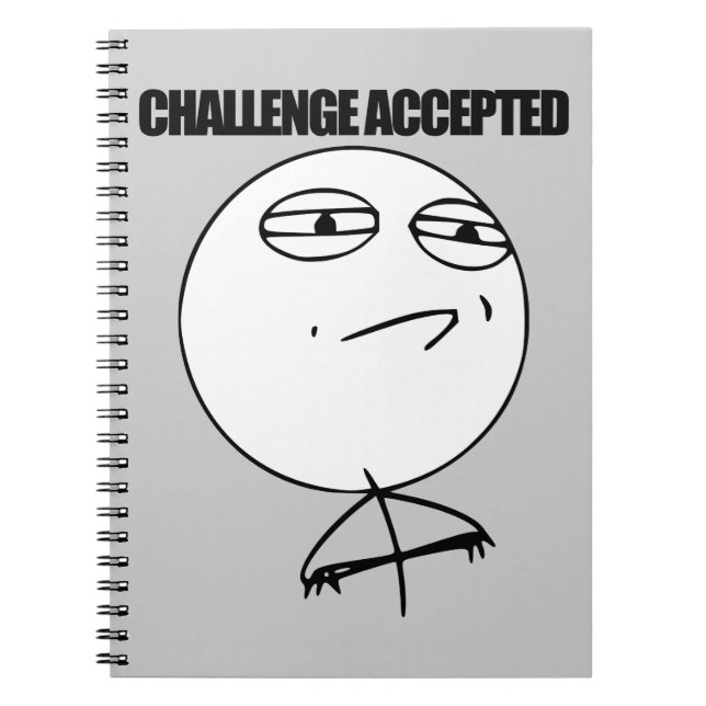 Challenge Accepted Notebook (Front)