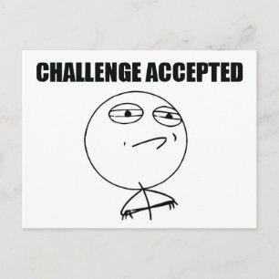 Challenge Accepted Postcard