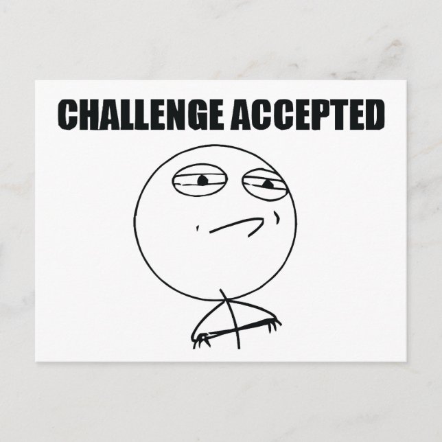 Challenge Accepted Postcard (Front)
