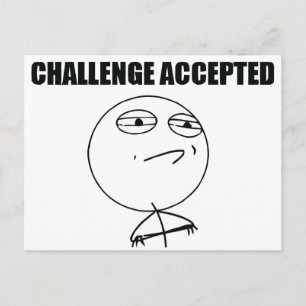 Challenge Accepted Postcard