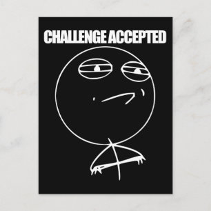 Challenge Accepted Postcard