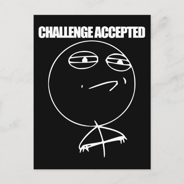 Challenge Accepted Postcard (Front)