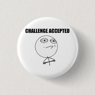 Challenge Accepted Rage Face Comic Meme 3 Cm Round Badge