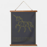 Challenge affirmation poster origami unicorn horse