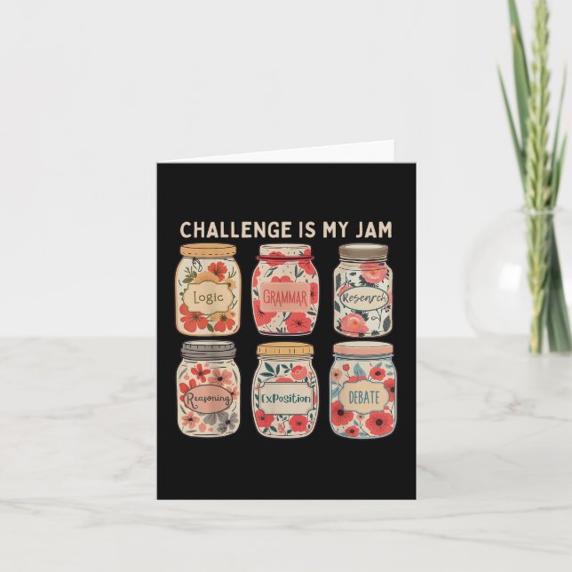 Challenge Classical Conversations Is My Jam Homesc Card (Front)