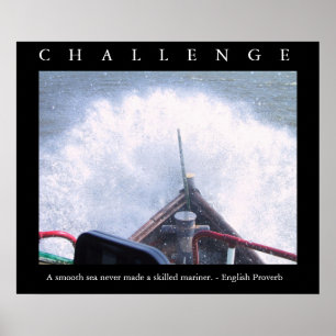 CHALLENGE - Motivational BOAT Poster w Quote