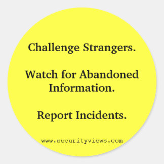 Challenge Strangers. Classic Round Sticker