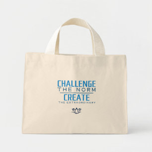 Challenge the norm Motivational Quote Mini Tote Bag