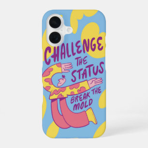 Challenge the Status – Bold Motivational Quote iPhone 16 Case