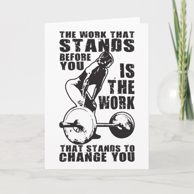 CHALLENGE - Women's Workout Motivational Card (Front)