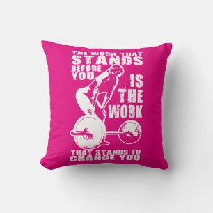 CHALLENGE - Women's Workout Motivational Cushion