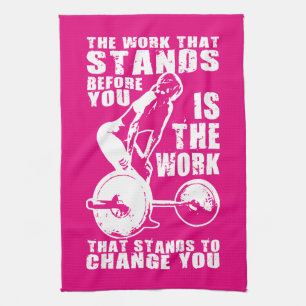 CHALLENGE - Women's Workout Motivational Tea Towel