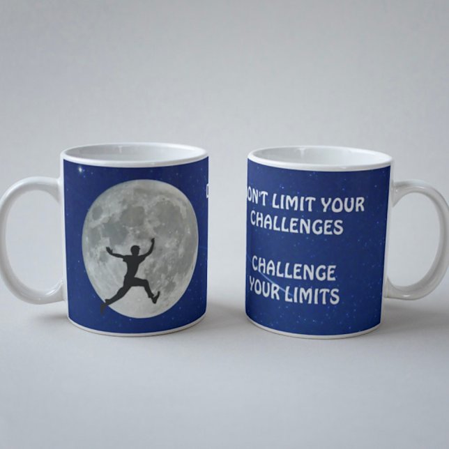 Challenge your limits motivational quote coffee mug (Creator Uploaded)