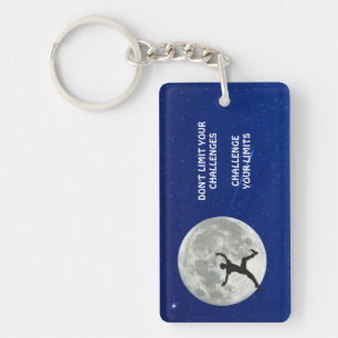 Challenge your limits motivational quote key ring