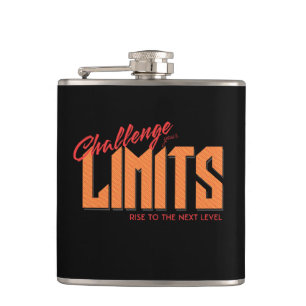 Challenge Your Limits Next Level Inspirational Hip Flask