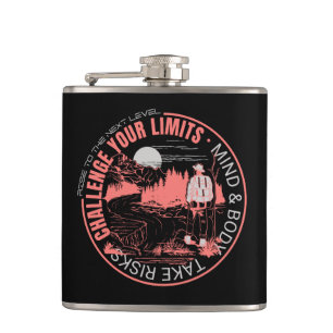 Challenge Your Limits Next Level Inspirational Hip Flask